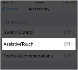 AssistiveTouch on iphone